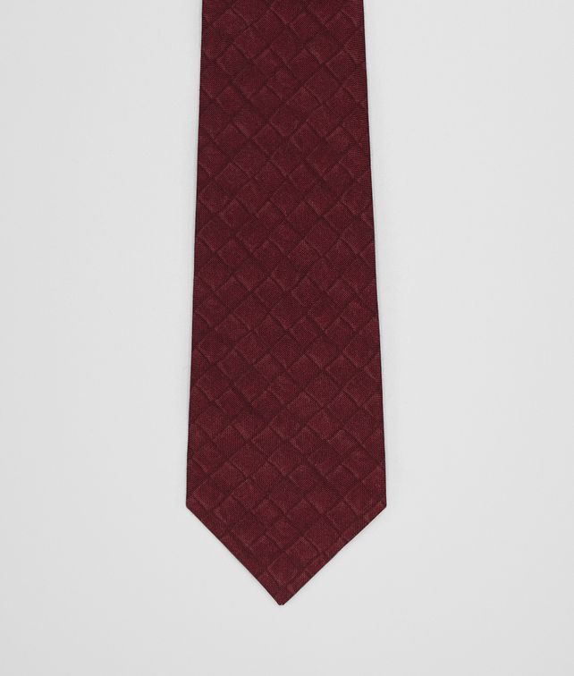 BOTTEGA VENETA AMARANTH/NERO SILK COTTON TIE Tie Man fp