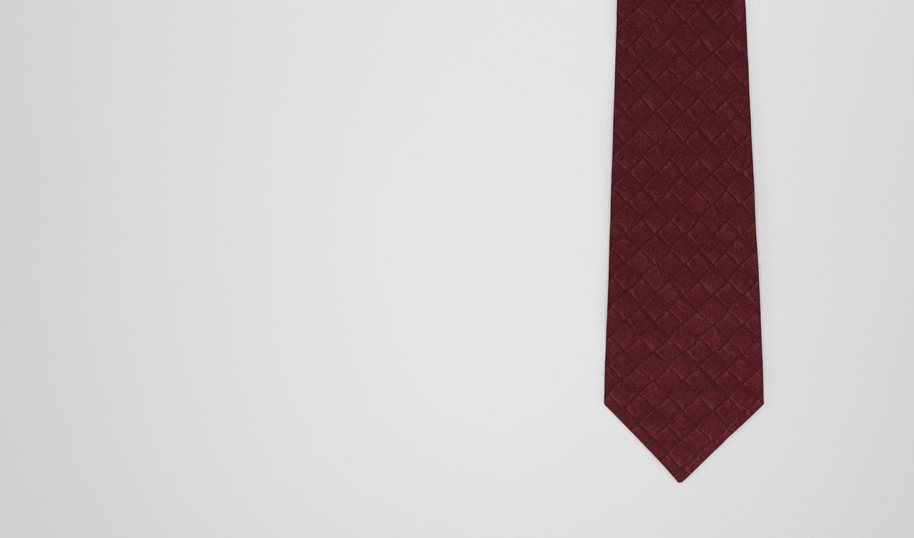 amaranth/nero silk cotton tie landing