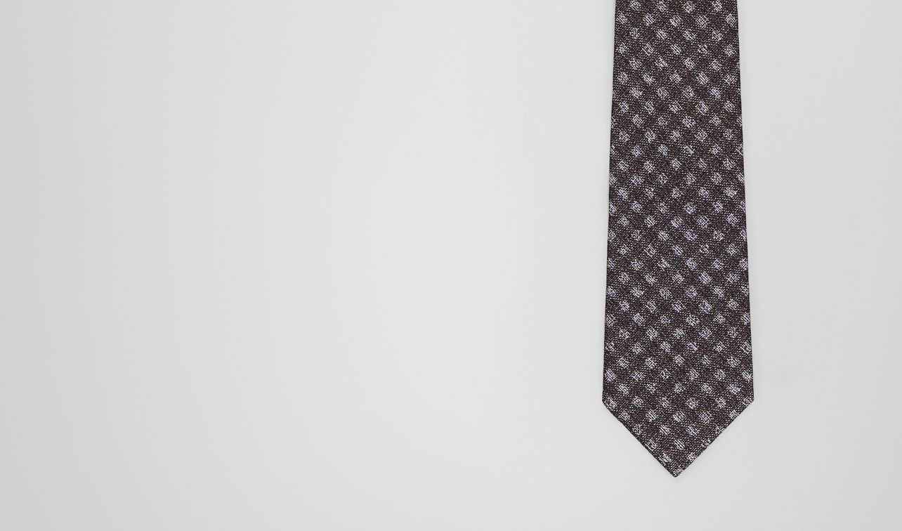 flanner/dark grey silk tie landing