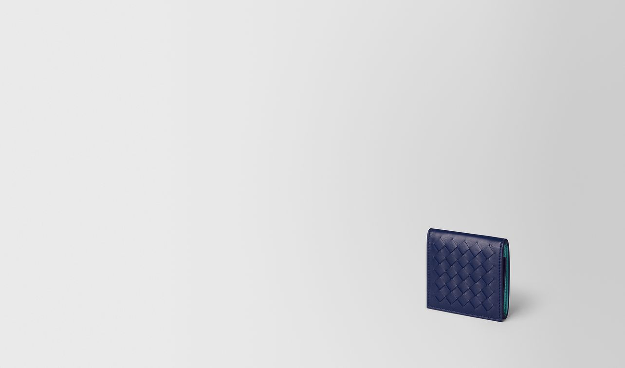 atlantic/aqua intrecciato nappa coin purse landing