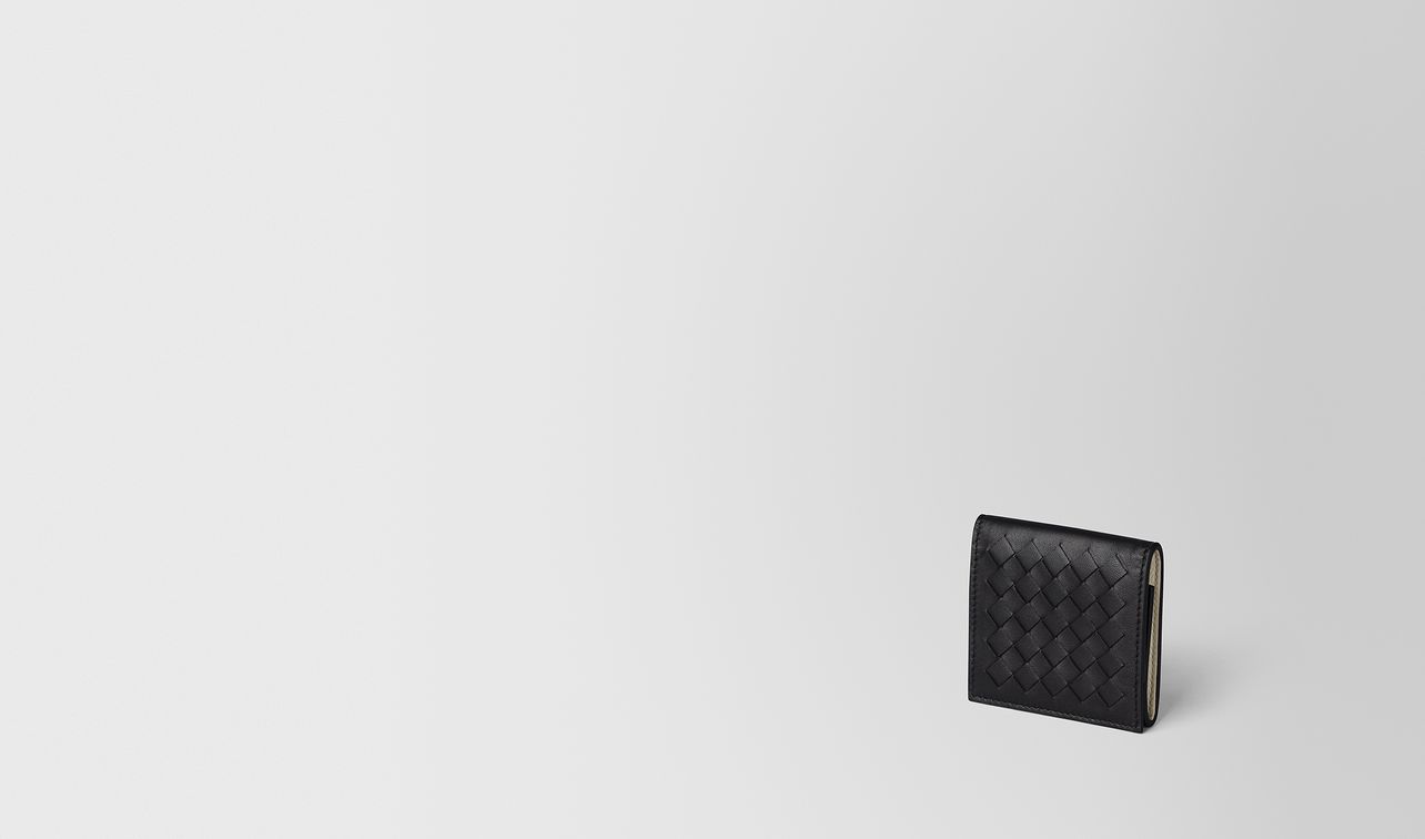 nero/cement intrecciato nappa coin purse landing