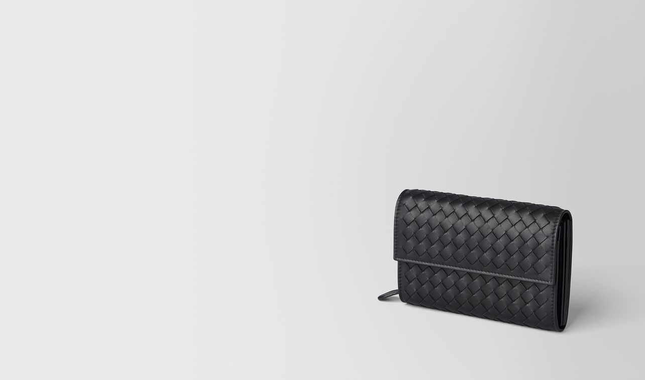 nero intrecciato nappa wallet landing