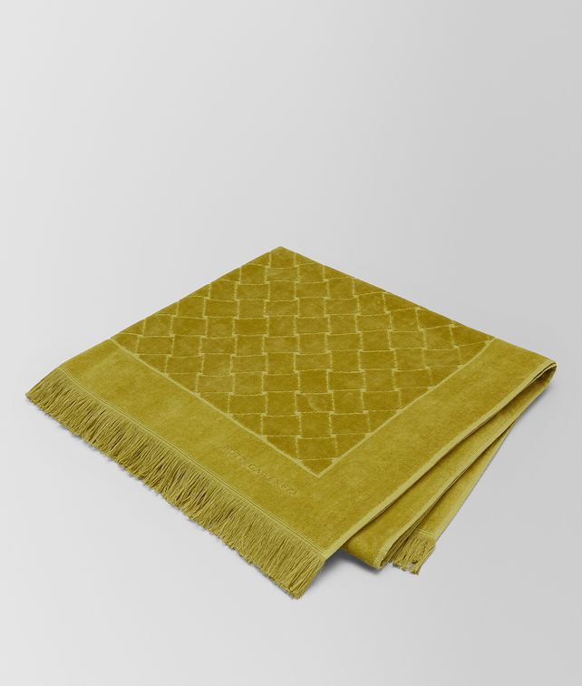 BOTTEGA VENETA OLIVE COTTON BEACH TOWEL Scarves, Gloves & Others Man fp