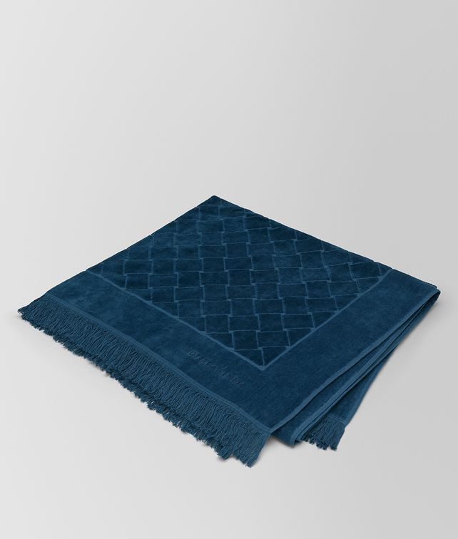 BOTTEGA VENETA PERIWINKLE COTTON BEACH TOWEL Scarves, Gloves & Others Man fp