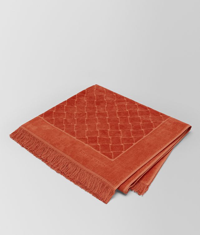 BOTTEGA VENETA CORAL COTTON BEACH TOWEL Scarves, Gloves & Others Man fp