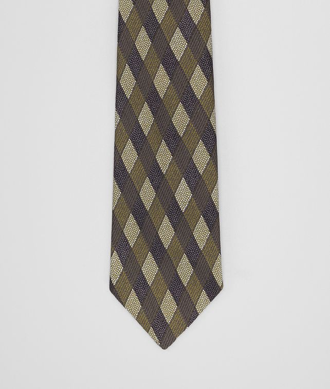 BOTTEGA VENETA ANTHRACITE/GREEN SILK TIE Tie Man fp
