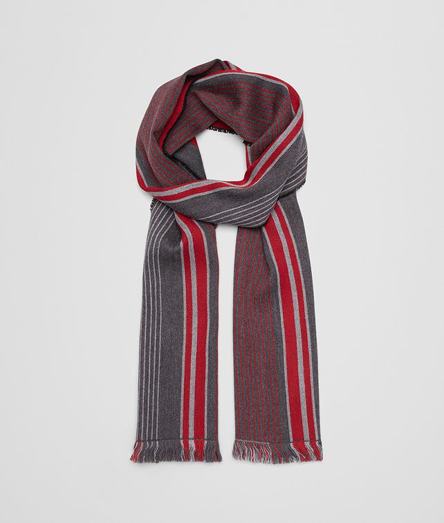 BOTTEGA VENETA ANTHRACITE/RED WOOL SCARF Scarf Woman fp