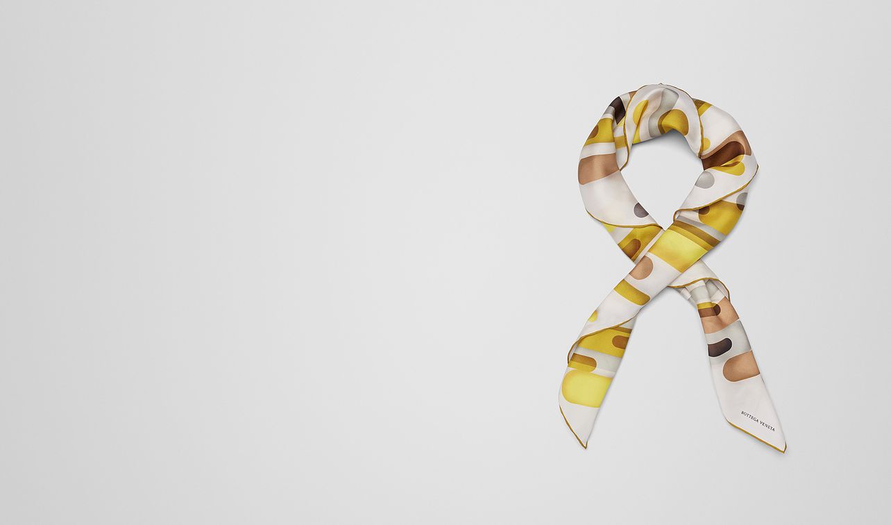 green silk foulard landing