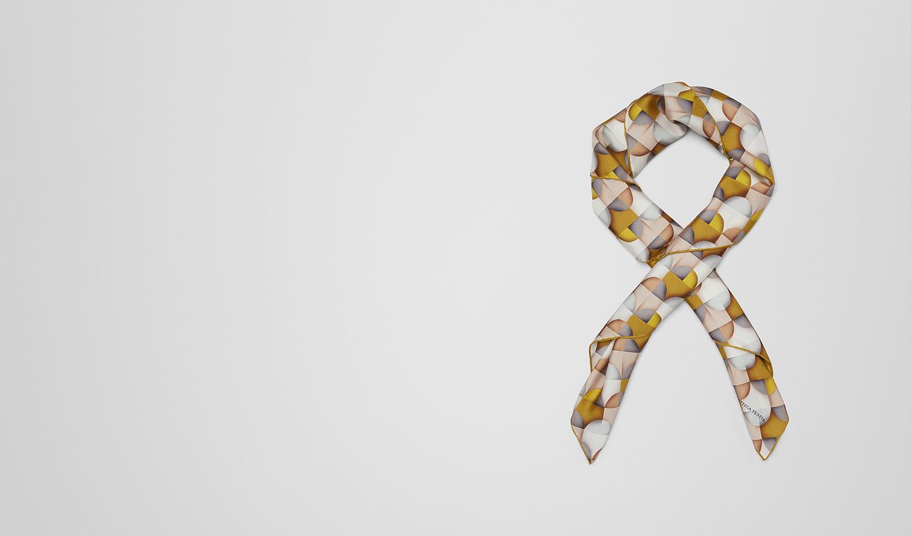 green silk foulard landing
