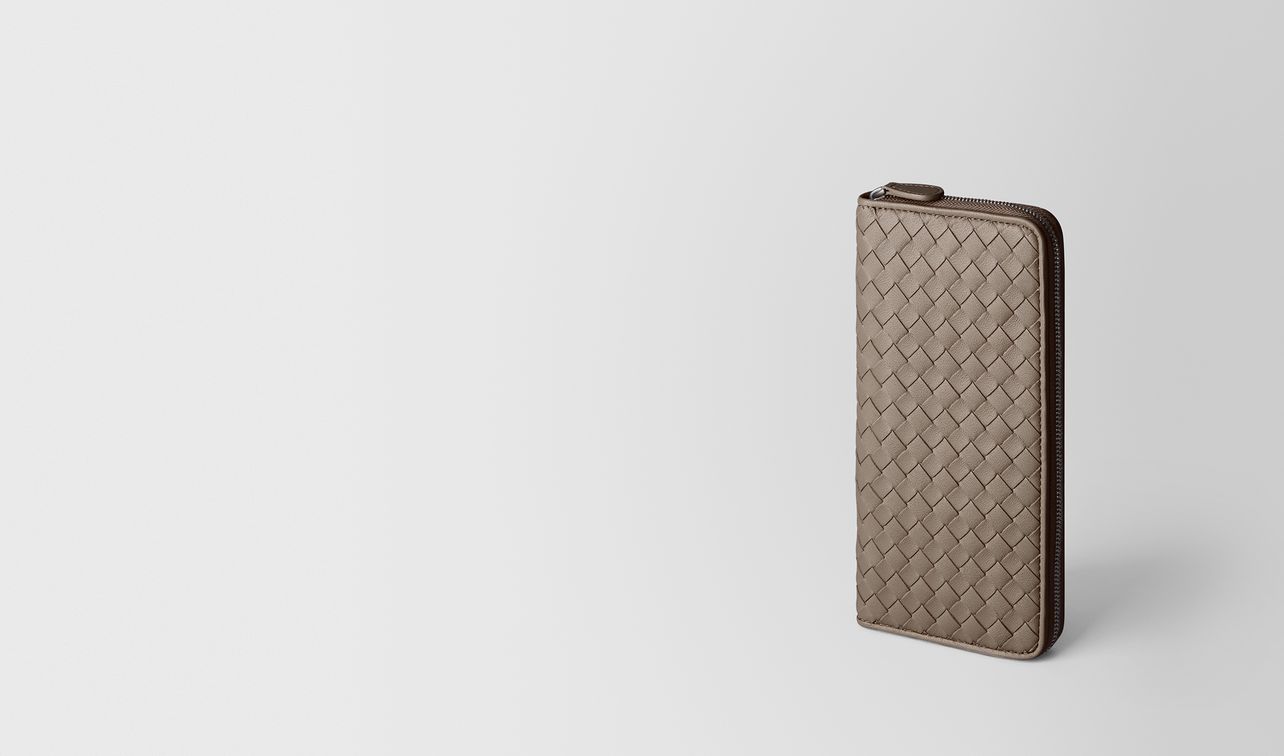 limestone intrecciato nappa zip around wallet landing