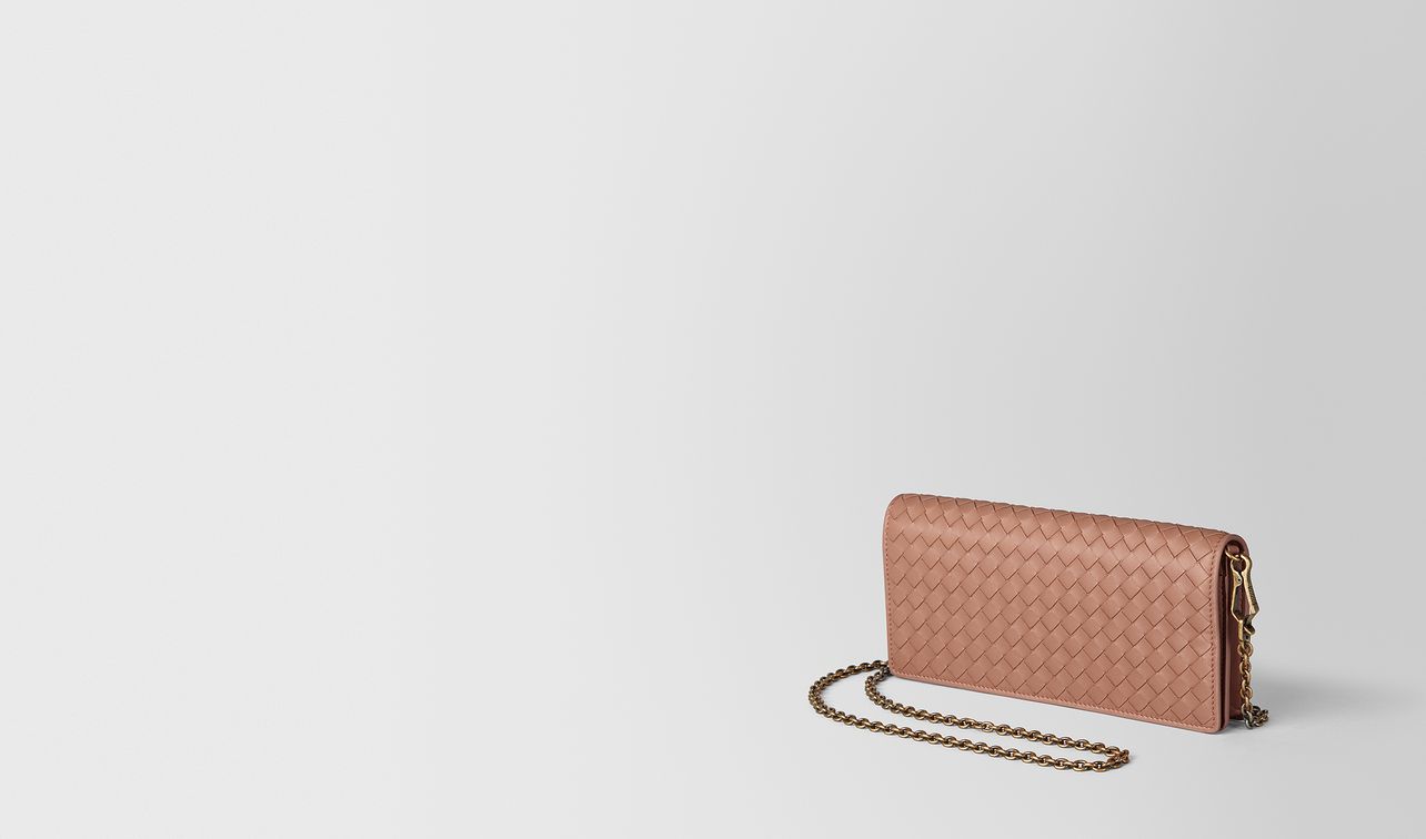 dahlia intrecciato nappa chain wallet landing