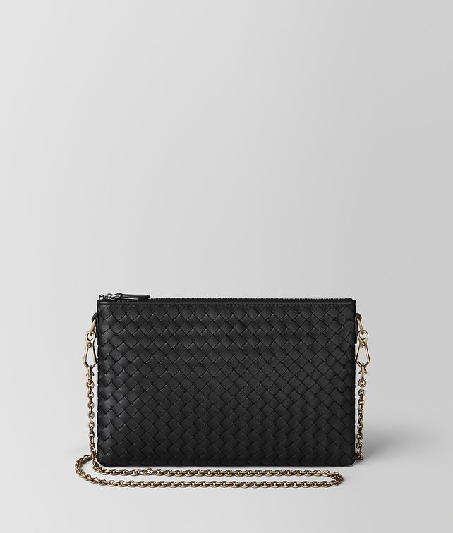 BOTTEGA VENETA NERO INTRECCIATO NAPPA BILETTO CHAIN Mini Bag and Pouche Woman fp