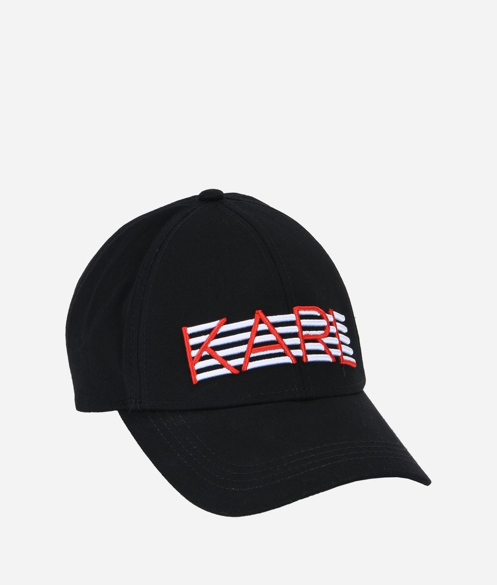 KARL LAGERFELD Casquette brodée K/Stripes Chapeau et bonnet Femme f
