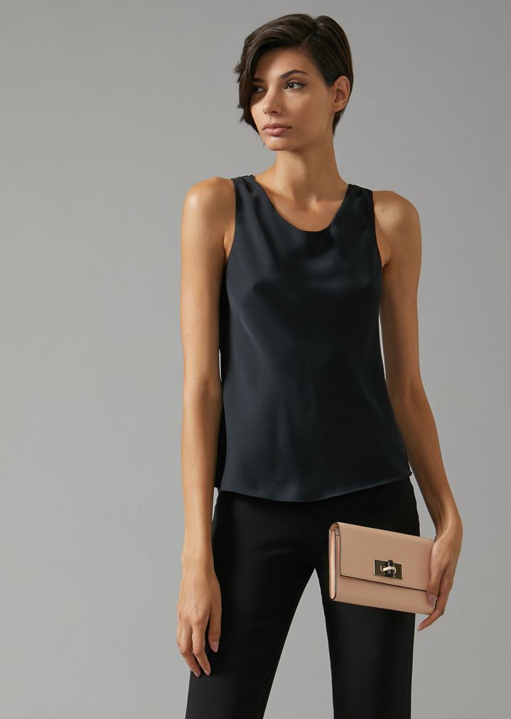 Bolso de mano cartera de piel con cadena y cierre giratorio de plexiglás Bolso de mano cartera de piel con cadena y cierre giratorio de plexiglás