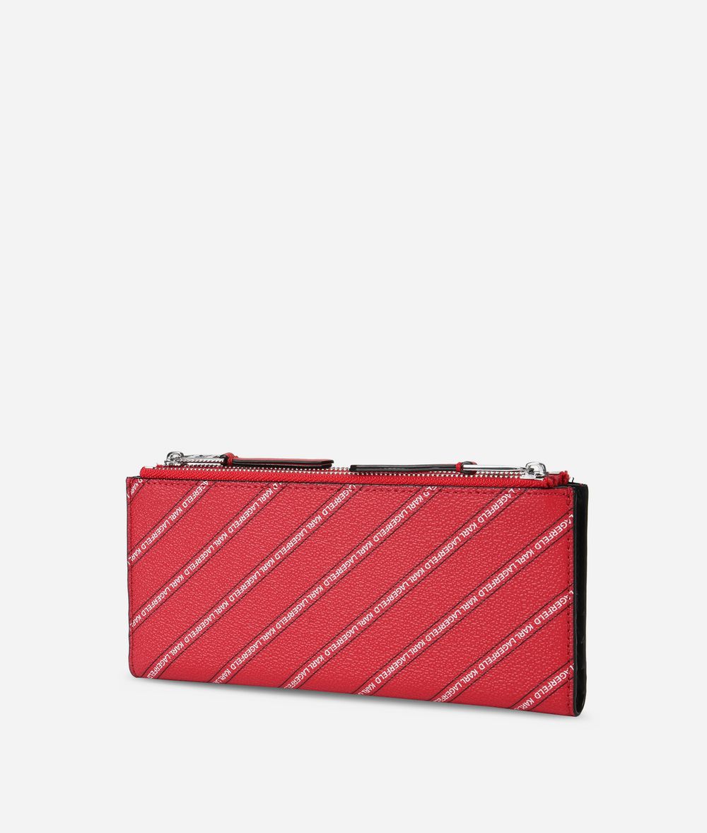KARL LAGERFELD K/Stripe Logo Fold Wallet Wallet Woman d