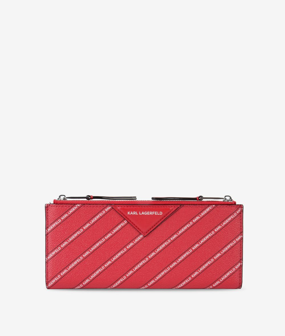 KARL LAGERFELD K/Stripe Logo Fold Wallet Wallet Woman f