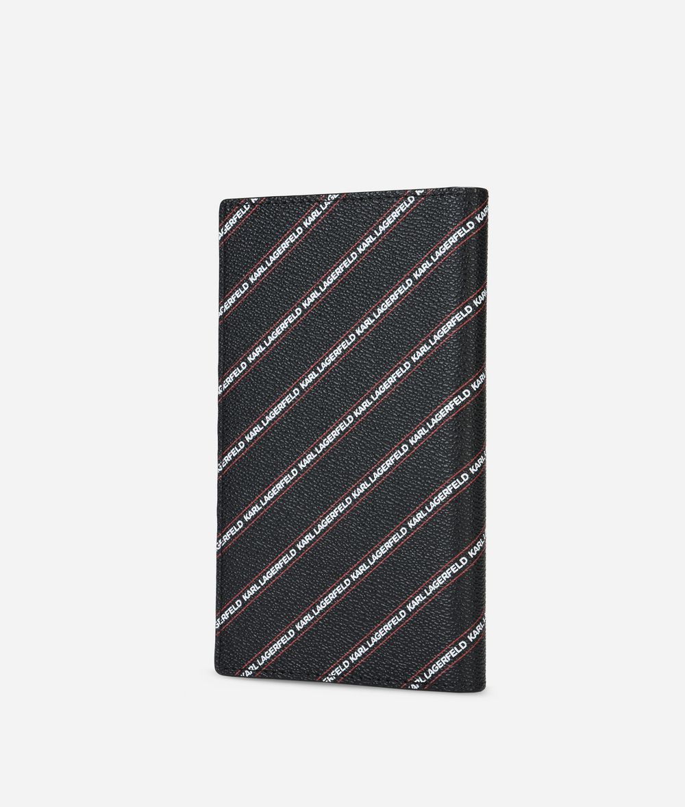 KARL LAGERFELD K/Stripe Logo Travel Wallet Wallet Woman d
