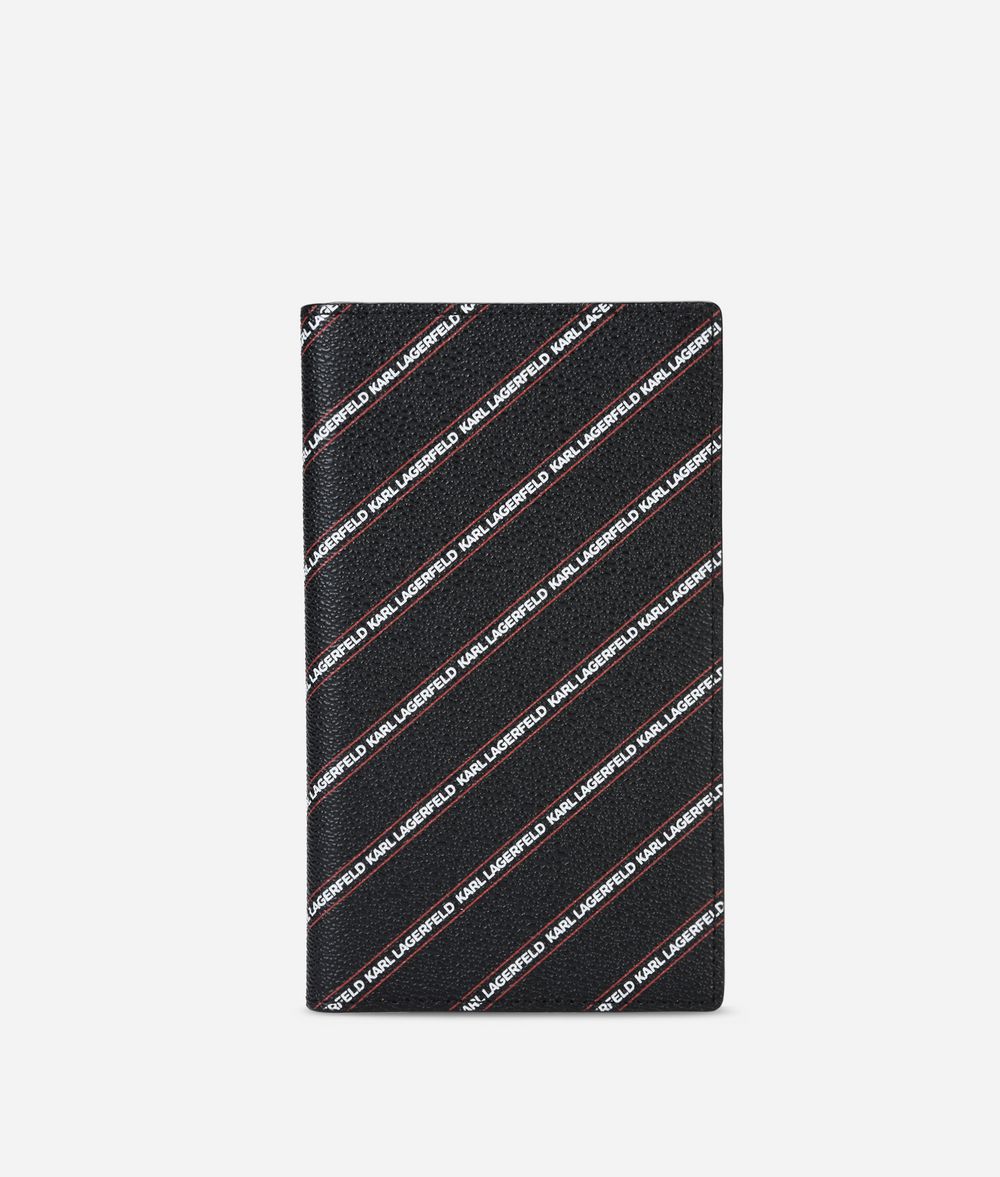 KARL LAGERFELD K/Stripe Logo Travel Wallet Wallet Woman f