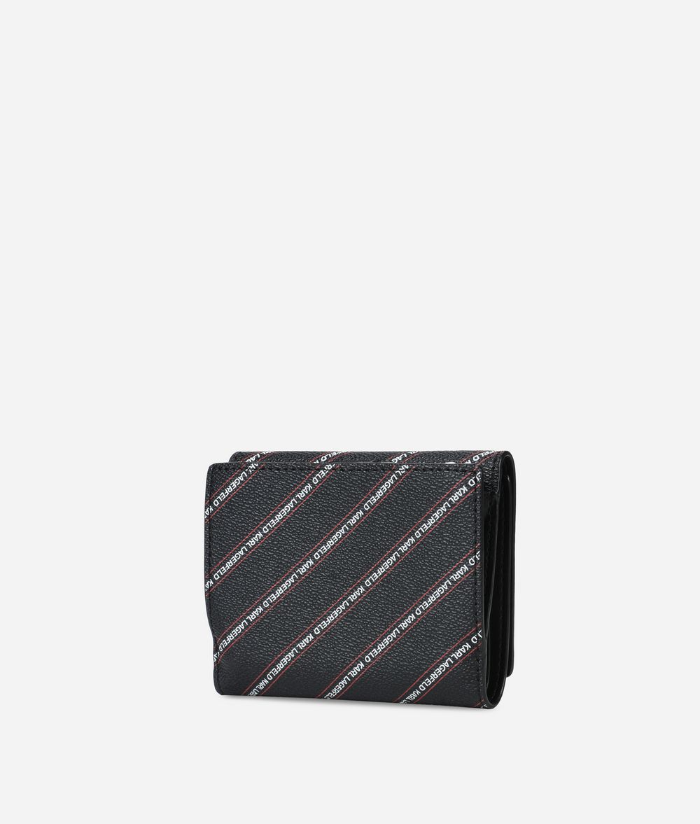 KARL LAGERFELD K/Stripe Logo Medium Wallet Wallet Woman d