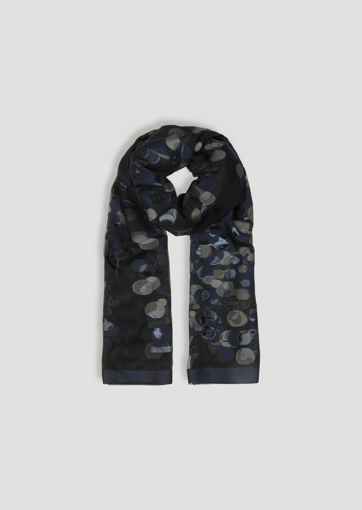 Pañuelo estampado de voile de seda mixta Pañuelo estampado de voile de seda mixta