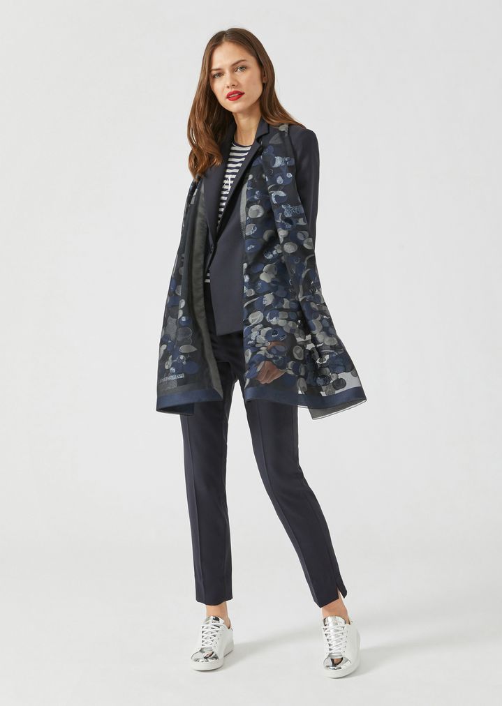 Pañuelo estampado de voile de seda mixta Pañuelo estampado de voile de seda mixta