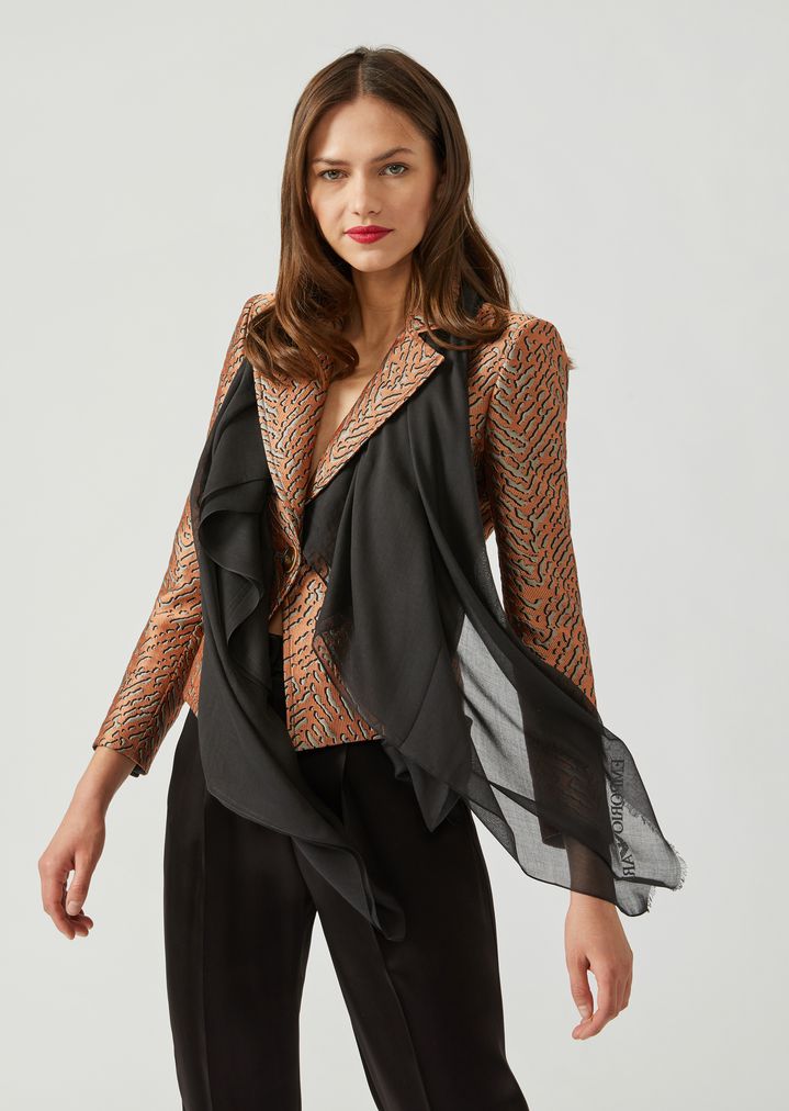 Pañuelo de modal con logotipo flocado Pañuelo de modal con logotipo flocado