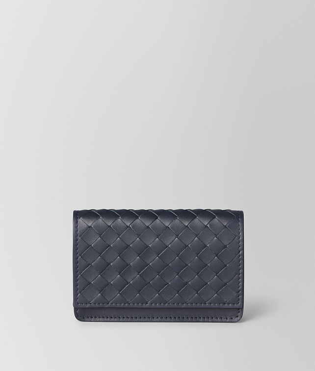 BOTTEGA VENETA CARD CASE IN LIGHT TOURMALINE INTRECCIATO VN Card Case Man fp