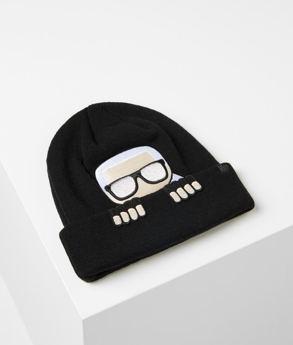 KARL LAGERFELD K/Ikonik bonnet en laine mélangée Chapeau et bonnet Femme f