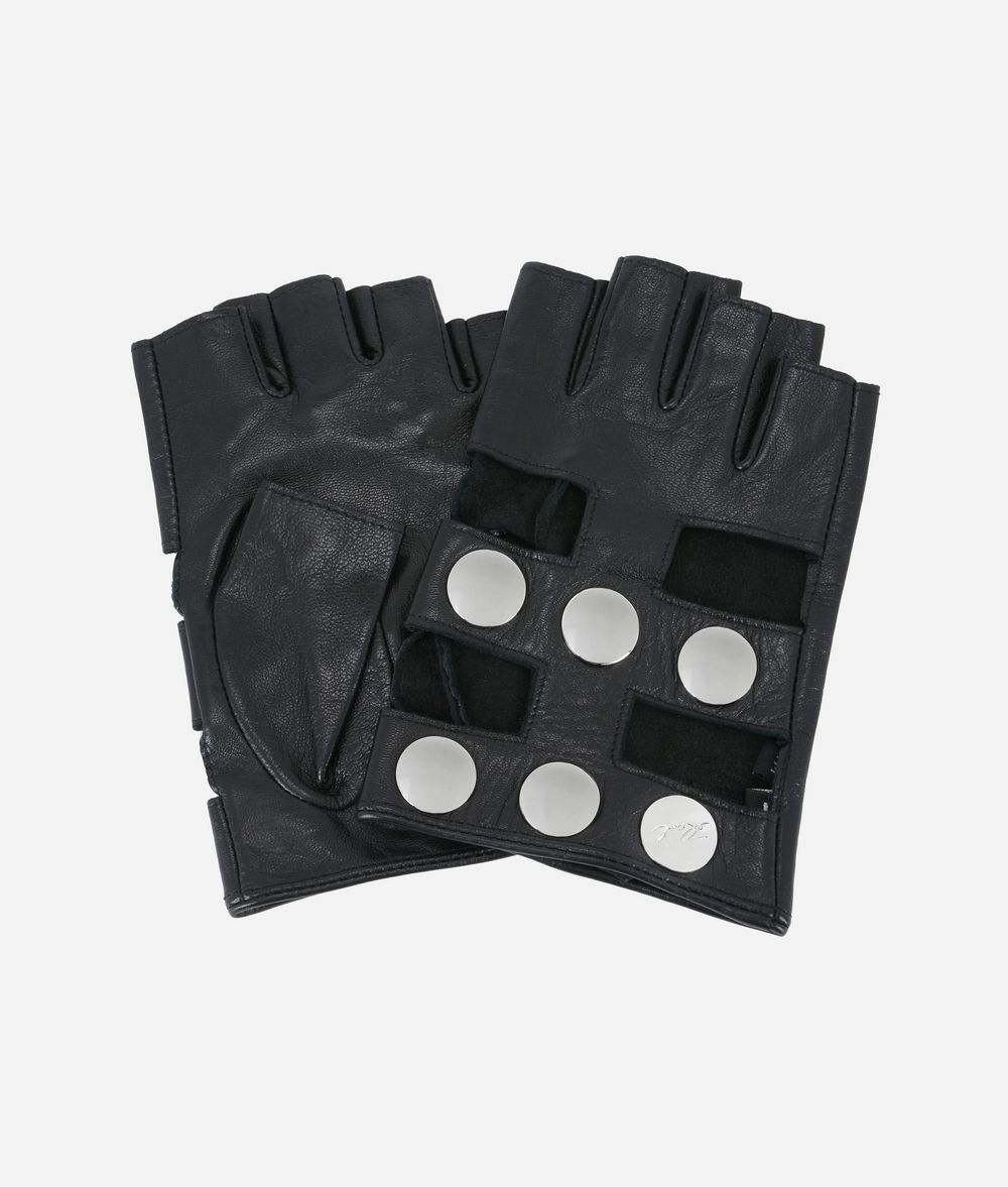 KARL LAGERFELD K/Snaps Leather Gloves Glove Woman f