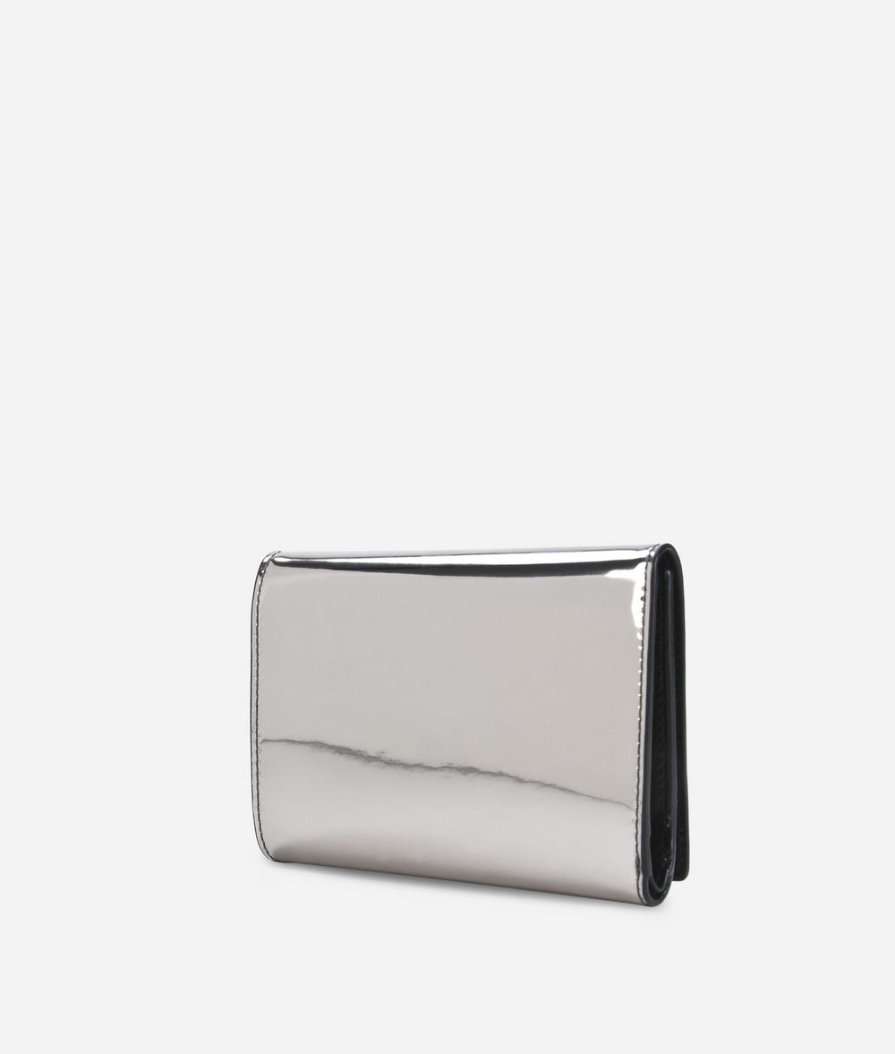 KARL LAGERFELD K/Signature Gloss Fold Wallet Wallet Woman d