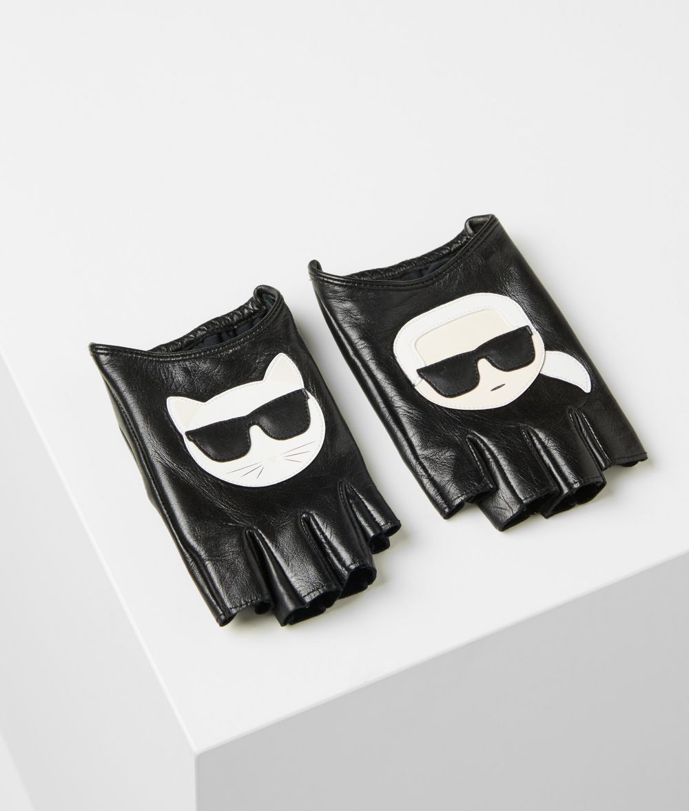 KARL LAGERFELD K/Ikonik Leather Gloves Glove Woman f