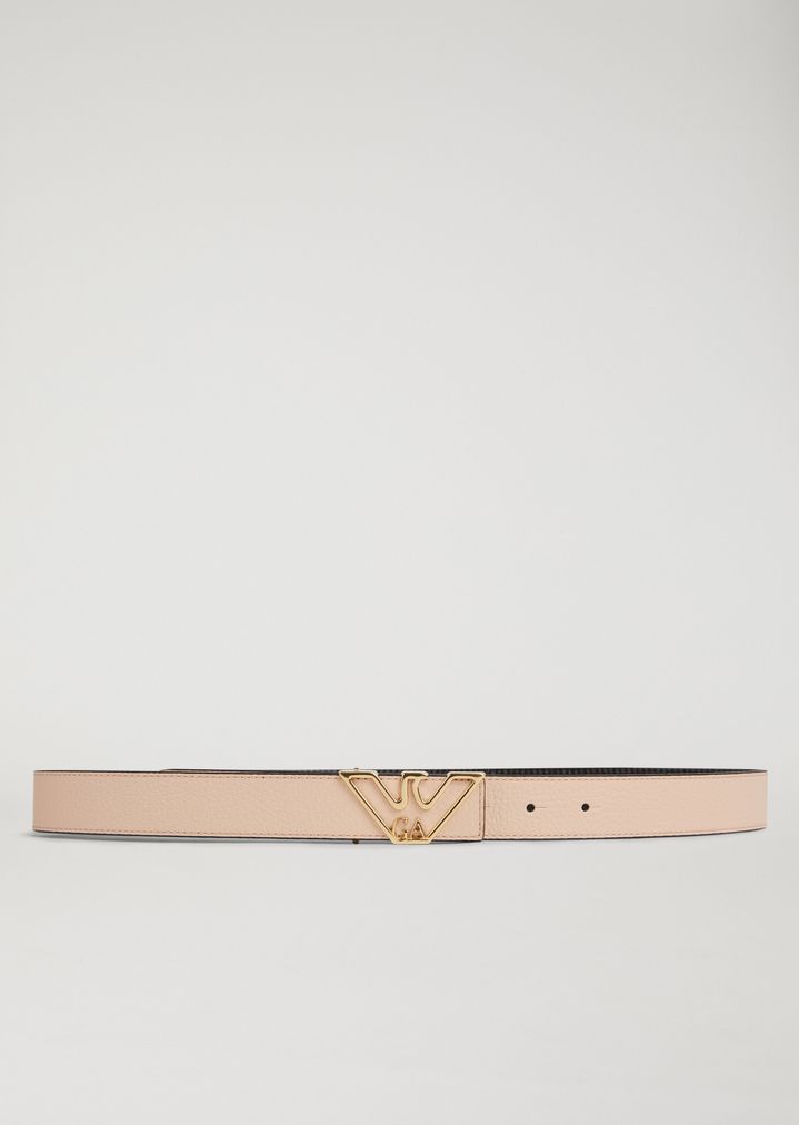 Cinturón de piel con logotipo Cinturón de piel con logotipo