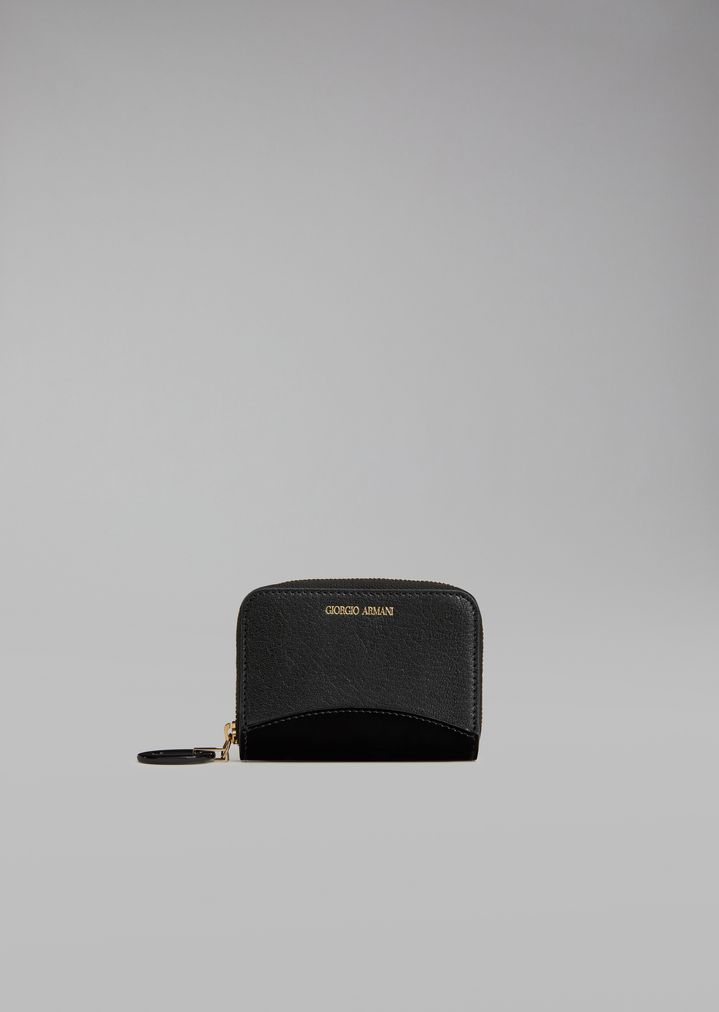 Monedero de piel y charol Monedero de piel y charol