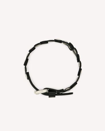 REDValentino FLOWER PUZZLE LEATHER BRACELET