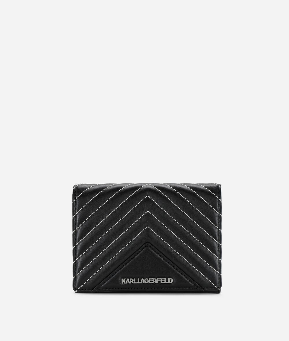 KARL LAGERFELD K/Klassik Quilted Leather Wallet Wallet Woman f