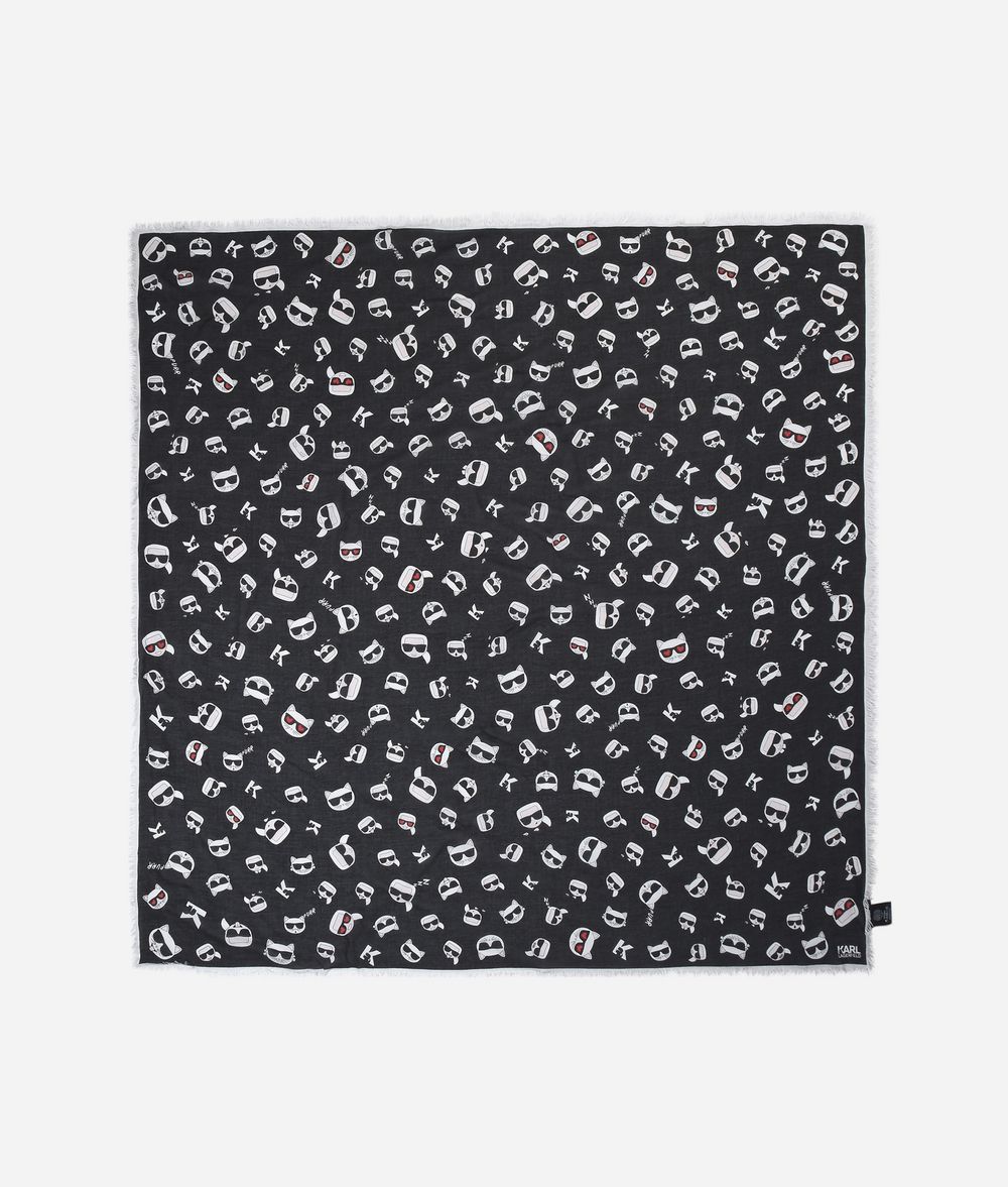 KARL LAGERFELD K/Ikonik Modal Cashmere Scarf Scarf Woman f