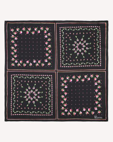 REDValentino Rose Garden print silk twill foulard