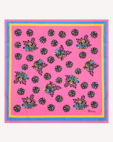 REDValentino Bright Flowers print silk twill foulard