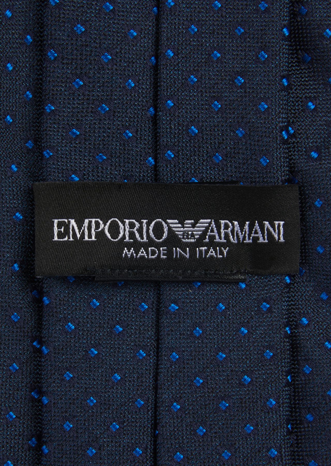 Pure silk tie with jacquard motif | Man | Emporio Armani