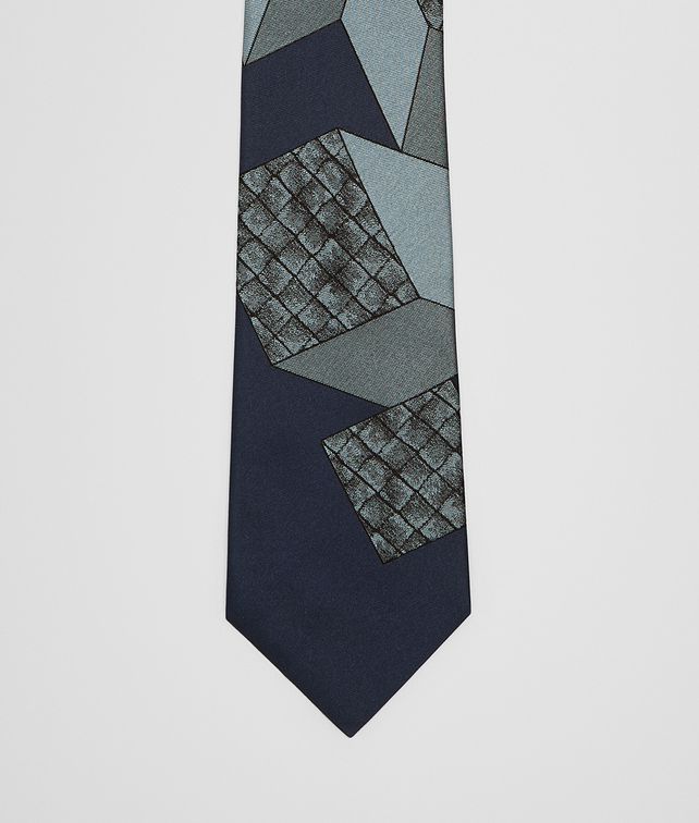 BOTTEGA VENETA MIDNIGHT BLUE/SKY BLUE SILK TIE Tie Man fp