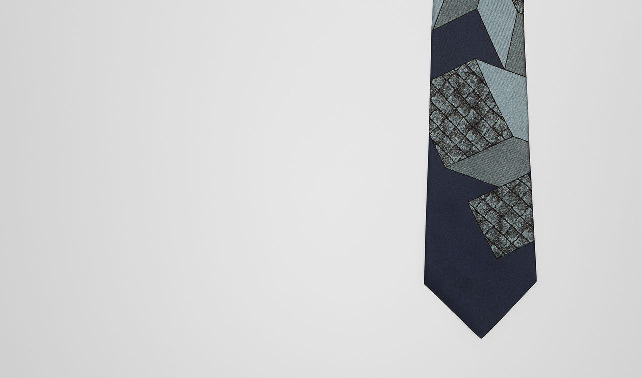 midnight blue/sky blue silk tie landing