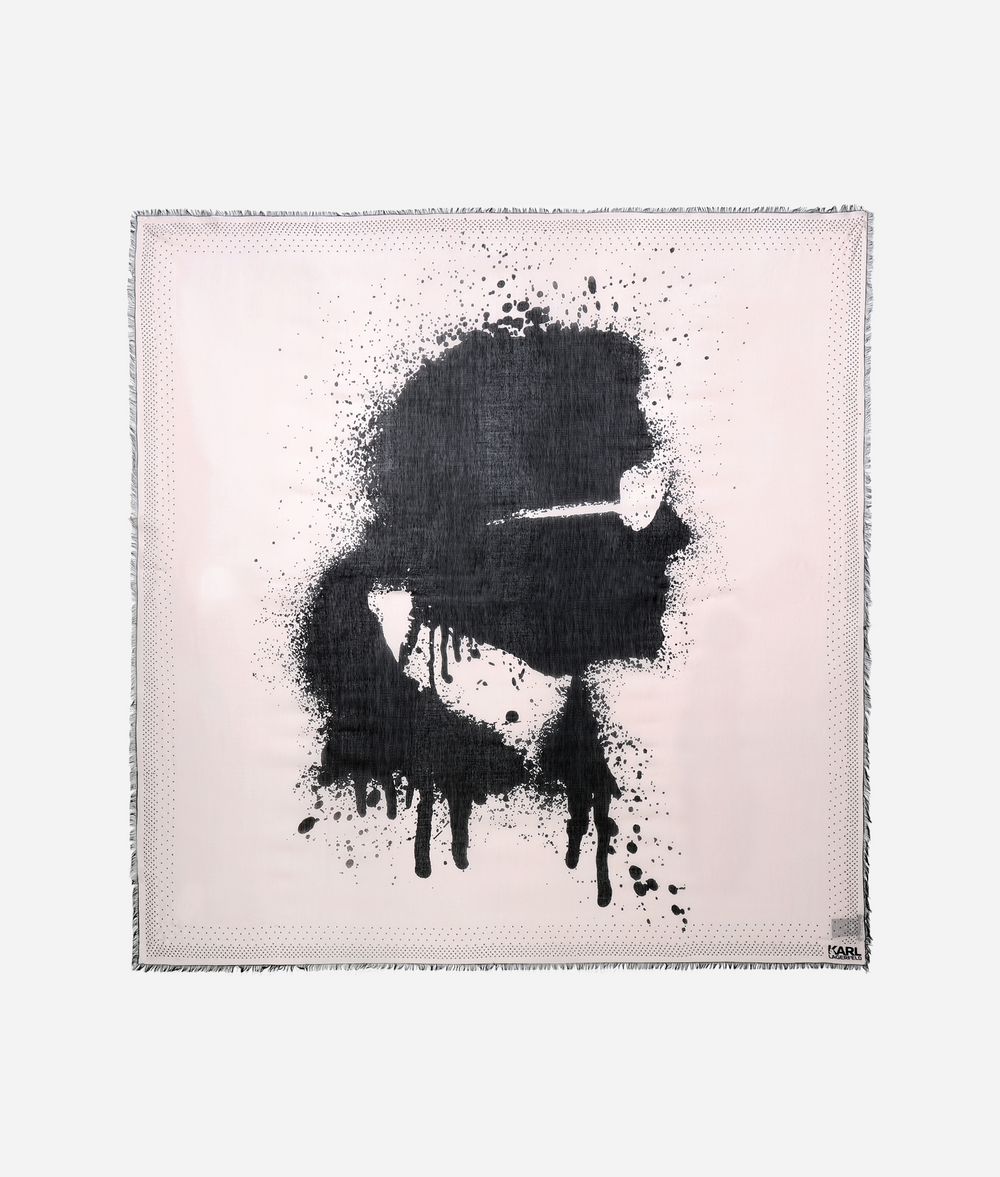 KARL LAGERFELD Karl Studded Silhouette Scarf Scarf Woman f