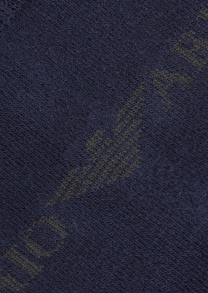 Juego de dos pares de calcetines de algodón stretch de color liso y estampado Juego de dos pares de calcetines de algodón stretch de color liso y estampado