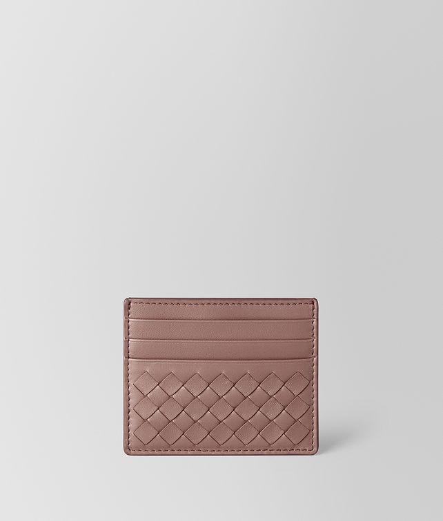 BOTTEGA VENETA DECO ROSE INTRECCIATO NAPPA CARD CASE Card Case or Coin Purse E fp