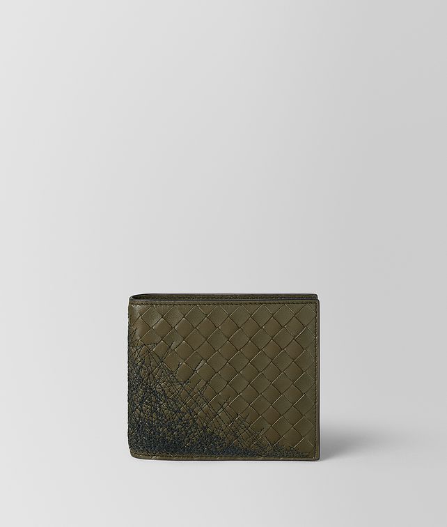 BOTTEGA VENETA MUSTARD/NERO INTRECCIATO SCRIBBLE 18 WALLET Bi-fold Wallet Man fp