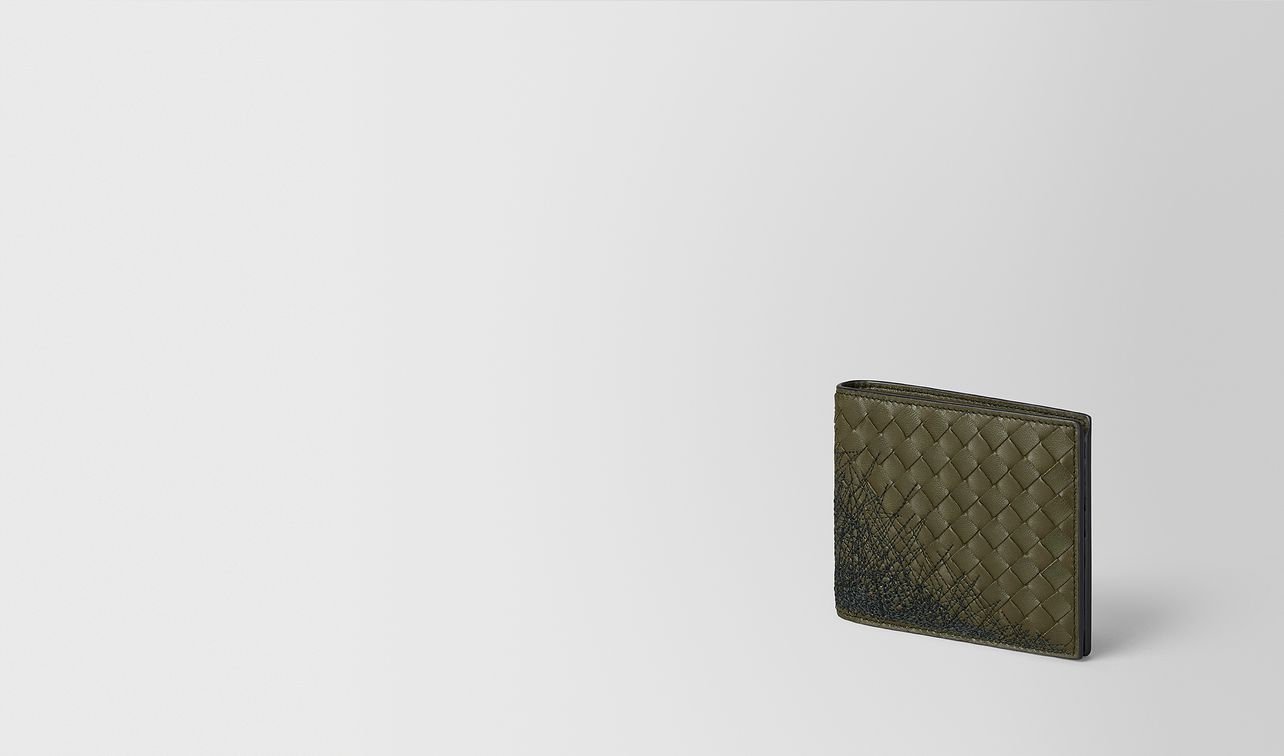 mustard/nero intrecciato scribble 18 wallet landing