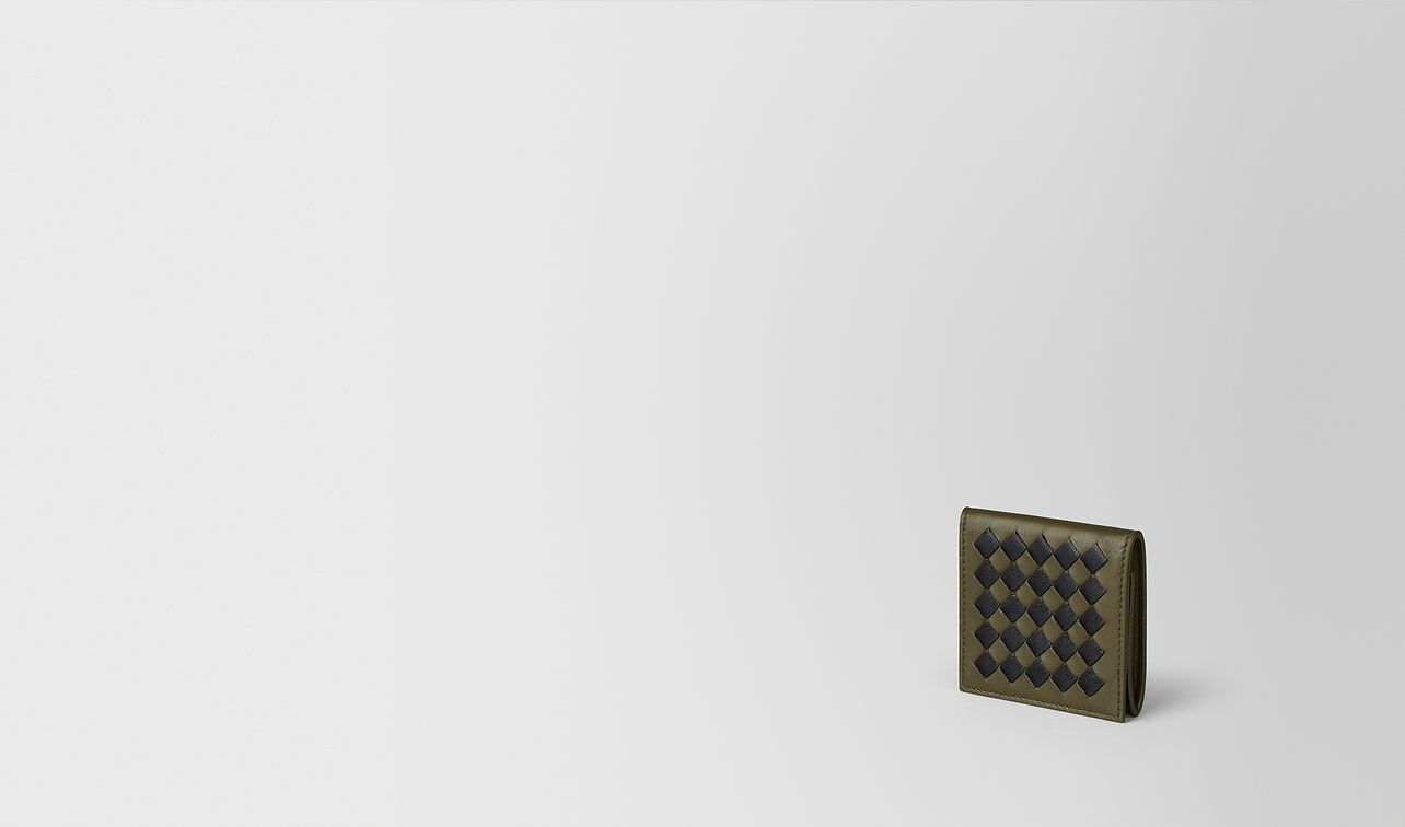 mustard/nero intrecciato checker coin purse landing