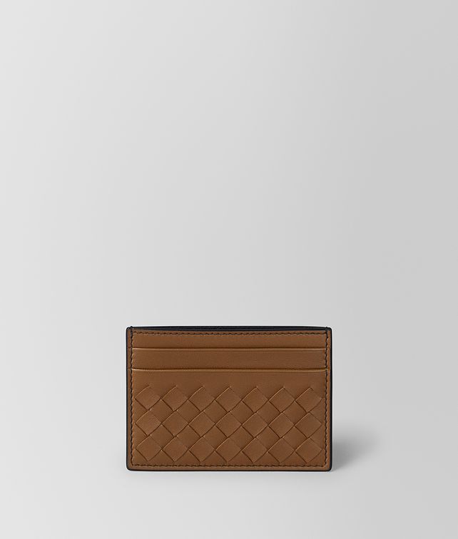 BOTTEGA VENETA DARK LEATHER/NERO INTRECCIATO NAPPA CARD CASE Card Case Man fp