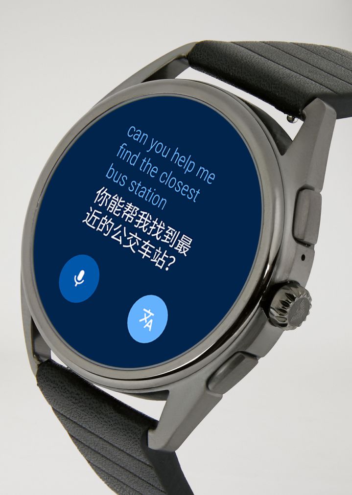 emporio armani touchscreen stainless steel smartwatch
