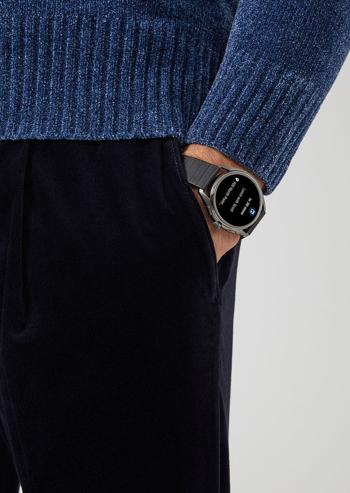 emporio armani touchscreen stainless steel smartwatch